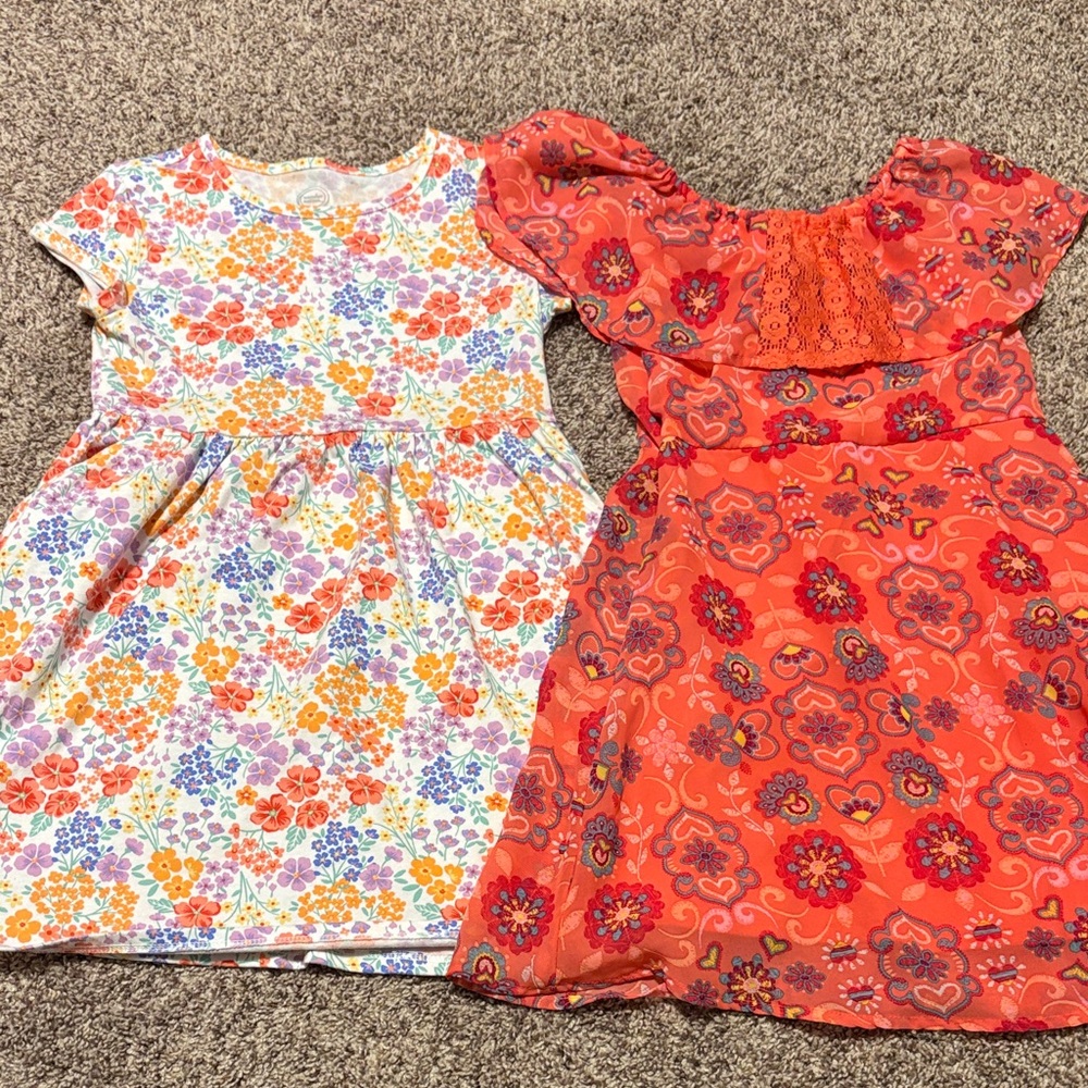 Wonder Nation Colorful Floral Dress Set